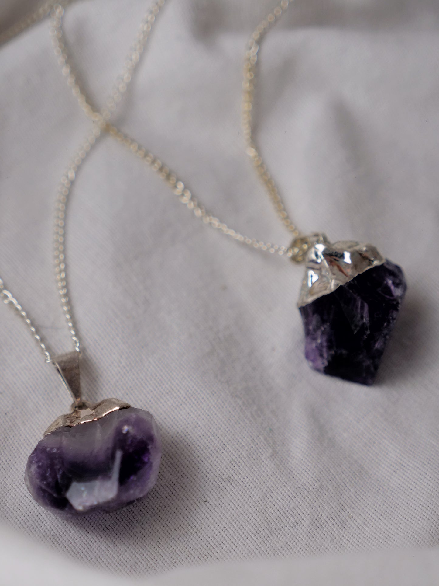 ROUGH AMETHYST SILVER PENDANT