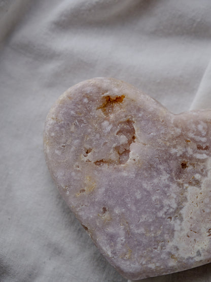 DRUZY PINK AMETHYST HEART