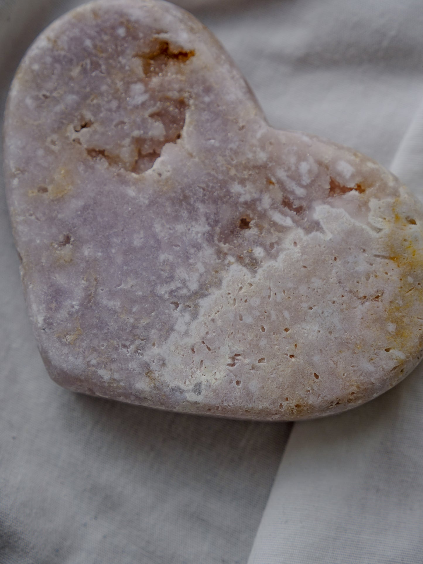 DRUZY PINK AMETHYST HEART