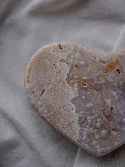 DRUZY PINK AMETHYST HEART