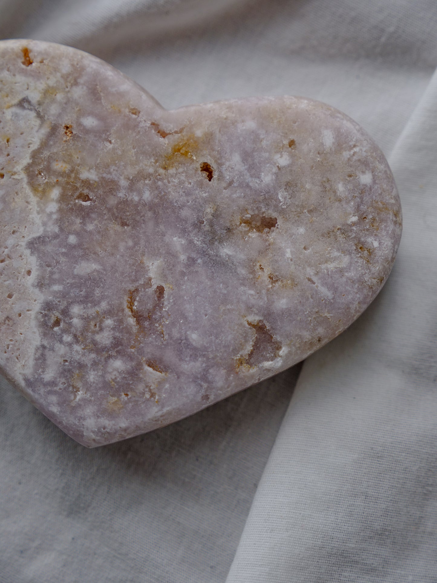 DRUZY PINK AMETHYST HEART