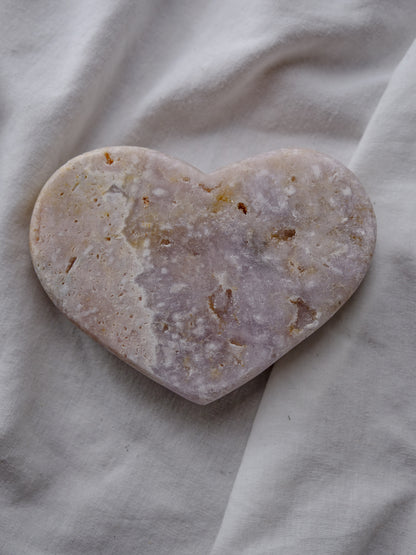 DRUZY PINK AMETHYST HEART