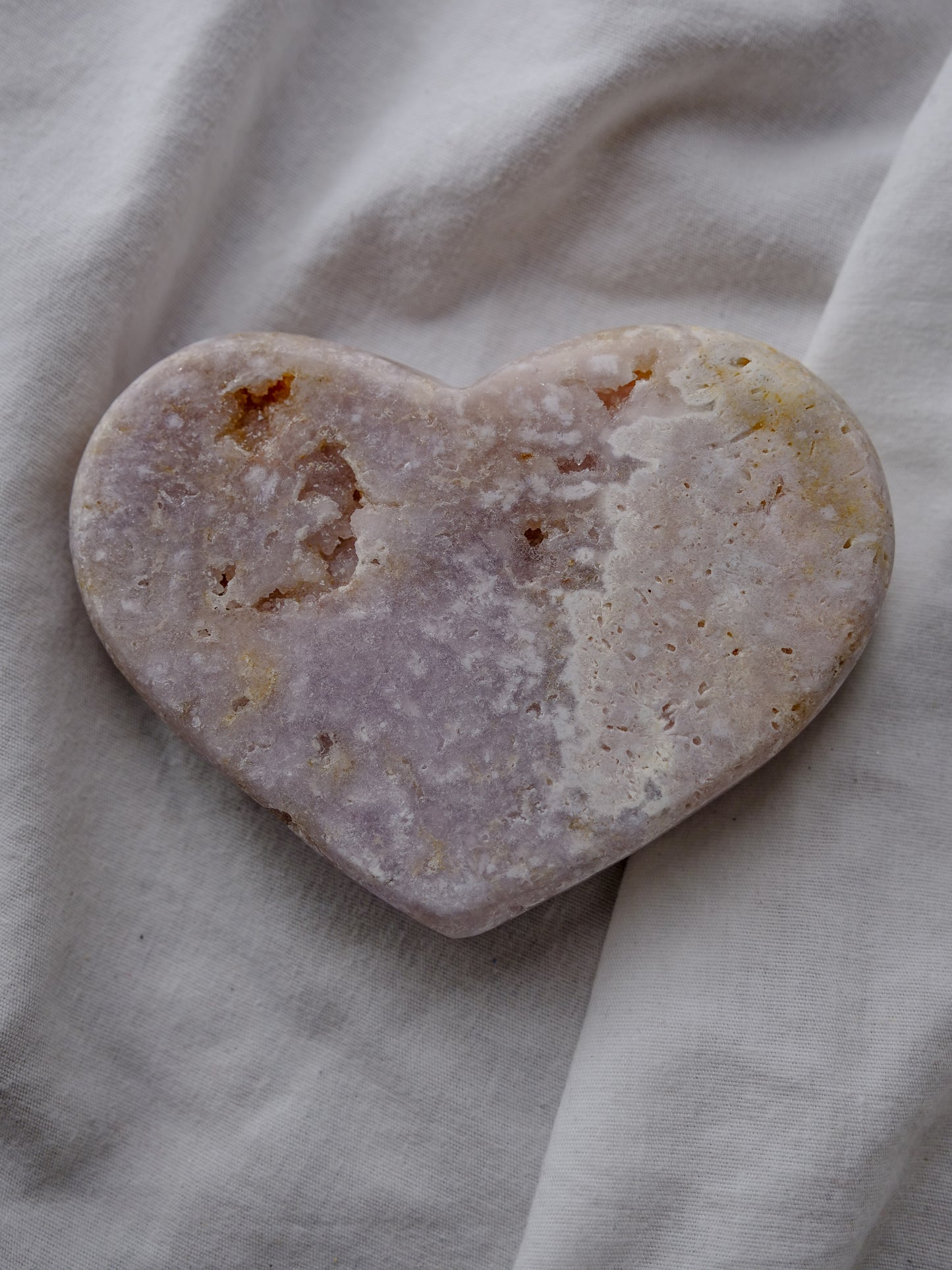 DRUZY PINK AMETHYST HEART