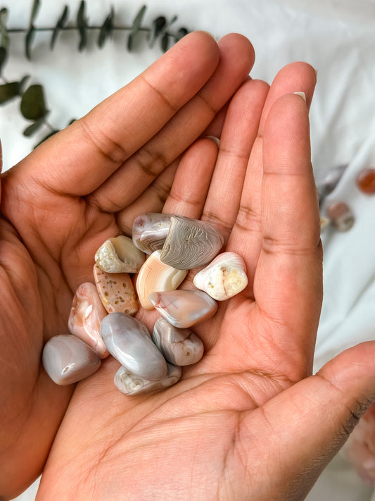 Botswana Agate, Pink, South Africa, Tumbles, Scorpio, , Peace & Serenity