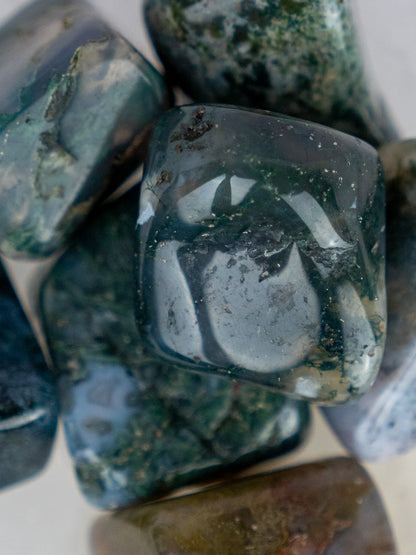 MOSS AGATE TUMBLES