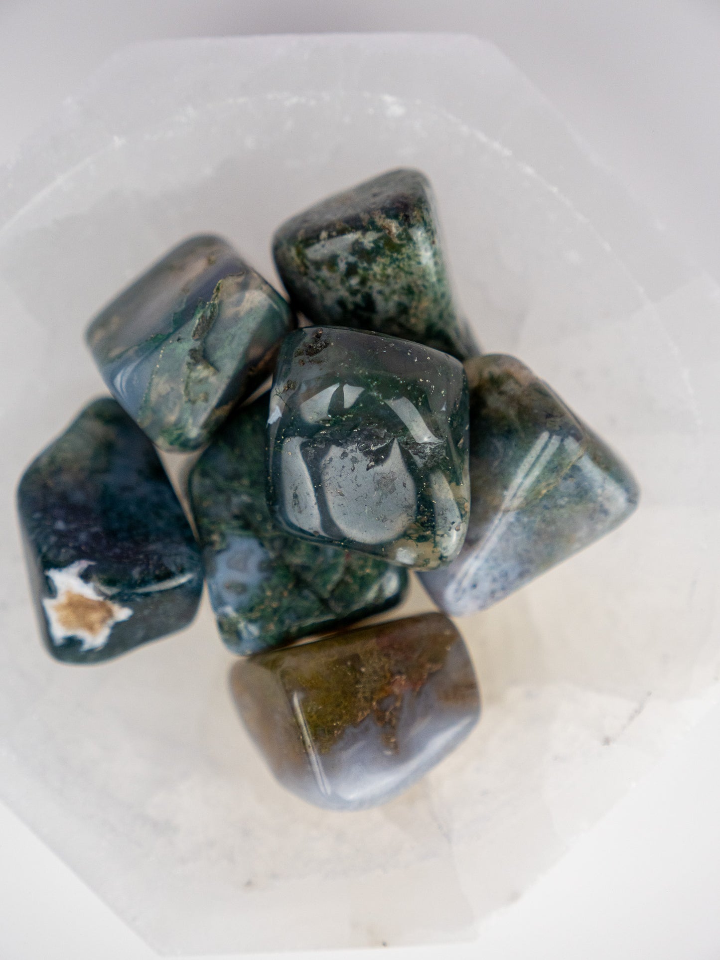 MOSS AGATE TUMBLES