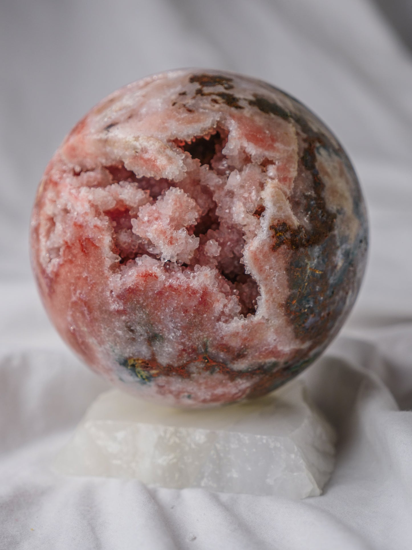 HIGH GRADE DRUZY PINK AMETHYST SPHERE