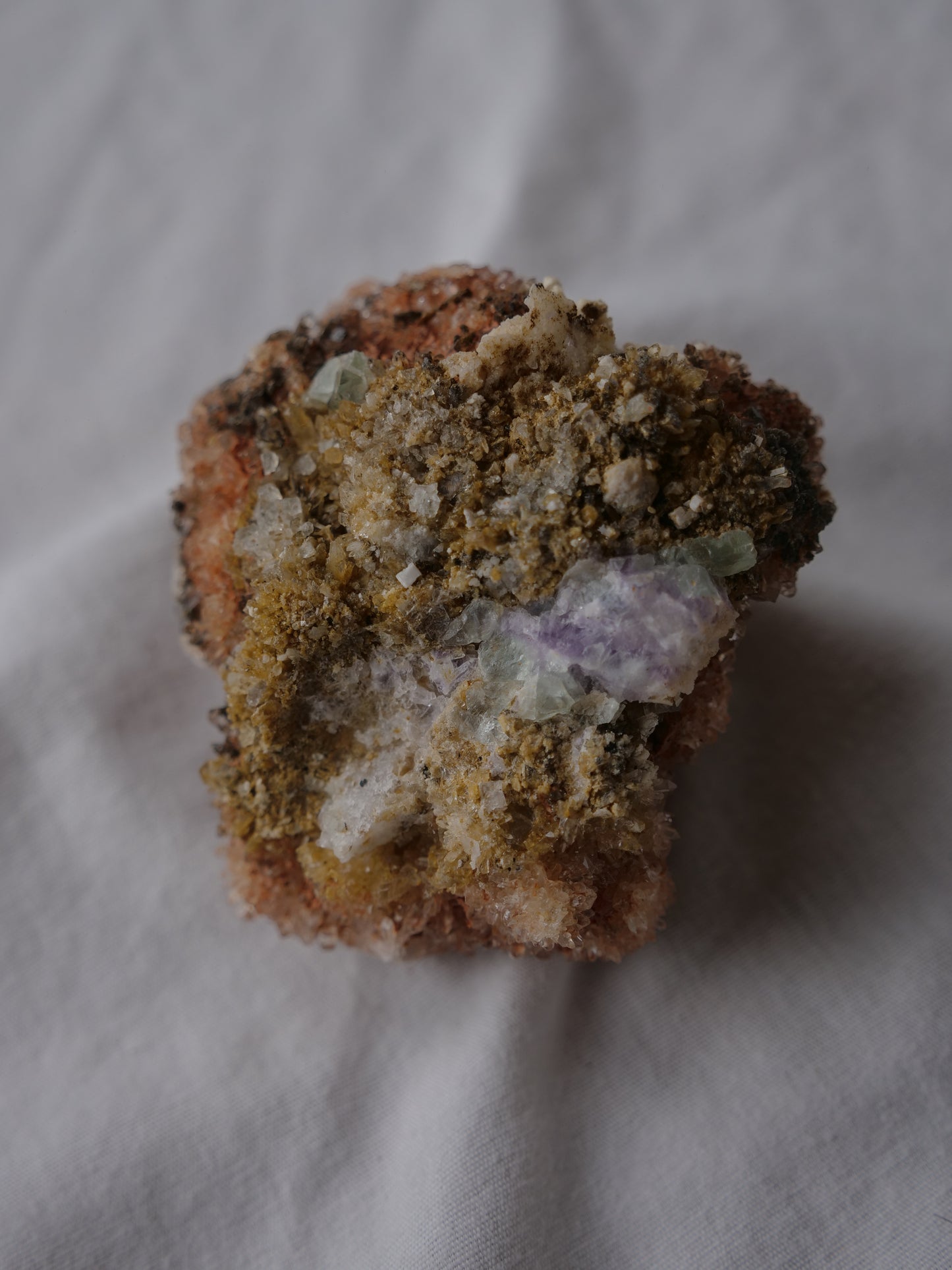 CREEDITE X FLUORITE CLUSTER